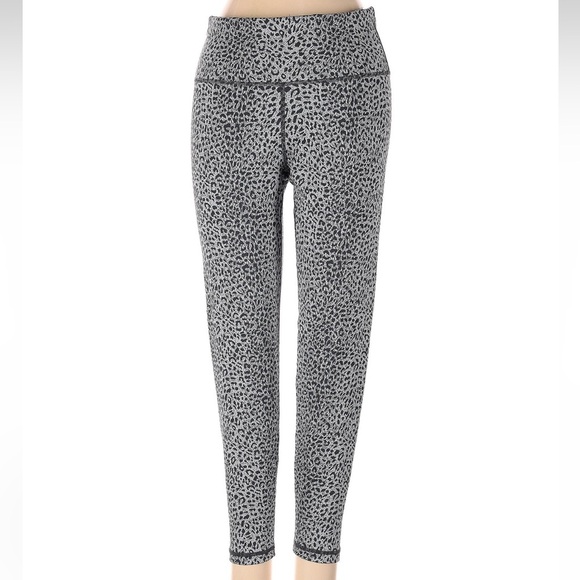 Sweaty Betty Flatter Me Jacquard Gray Leopard Print High Waist Leggings Size S - Picture 4 of 10